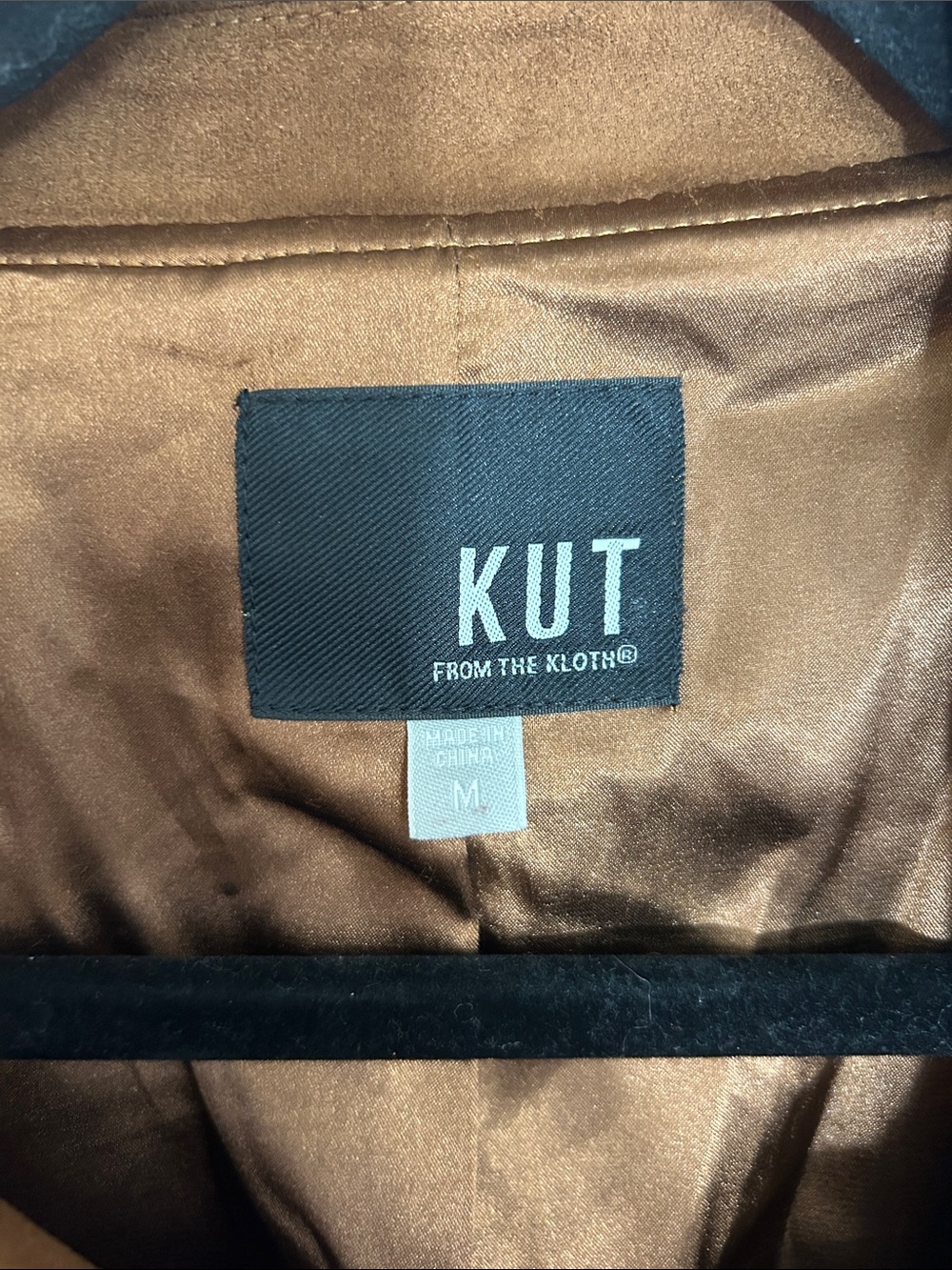 Kut From The Kloth Brown Faux Suede Moto Jacket size Medium - Picture 2 of 7